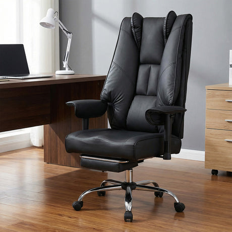 Levede Heavy Duty Office Chair Tall PU Leather High Back Computer Work Seat-2050056783036289031
