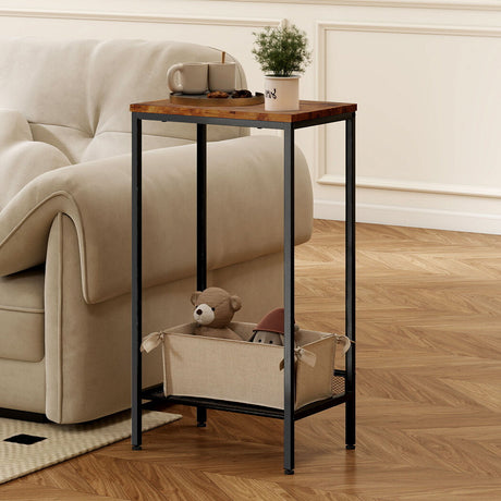 Levede Industrial Side Table 2-Tier Shelf End Table-2050056751763558407