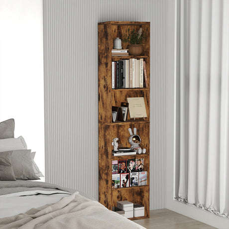 Levede BookShelf Storage Shelves 6 Tier Bookcase Display Unit Organizer Cabinet-2050056761150410760