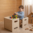 Levede Kids Table and Chair Set Dining Adjustable Toddler Activity Desk Wood-2050056790732836871