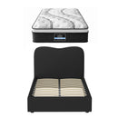Giselle 32cm Euro Top King Single Mattress 5-Zone and Artiss Boucle Bed Frame Set