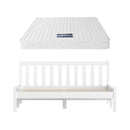 Giselle Double Mattress with Artiss Wooden Bed Frame Natural Pine Timber Base