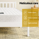 Giselle Double Mattress with Artiss Wooden Bed Frame Natural Pine Timber Base