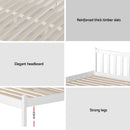 Giselle Double Mattress with Artiss Wooden Bed Frame Natural Pine Timber Base
