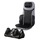 Livemor 8-nodes Full Back Massage Seat Cushion Heating With Foot Massagers