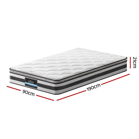 Giselle Bedding 21cm Mattress Pillow Top Single