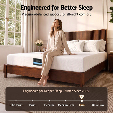 Giselle 25cm Queen Hybrid Mattress Soft Knitted Fabric Edge Support Gel Foam