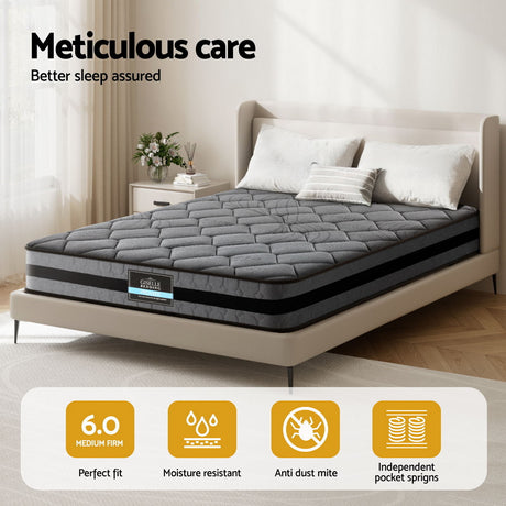Giselle Bedding 22cm Mattress Medium Firm King