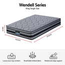 Giselle Bedding 34cm King Single Mattress Hybrid, Pocket Spring Bed Mattress
