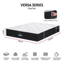 Giselle King Reversible Spring Mattress Cashmere Cover Gel Foam Firm 35cm