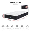 Giselle Single Reversible Spring Mattress Cashmere Cover Gel Foam Firm 35cm