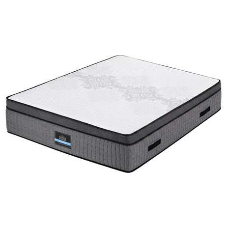 Giselle Bedding King Mattress 37cm 4-in-1 Adjustable Firmness Cooling Gel Memory Foam Dual-Zone Flippable for Couples