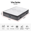Giselle Bedding King Mattress 37cm 4-in-1 Adjustable Firmness Cooling Gel Memory Foam Dual-Zone Flippable for Couples