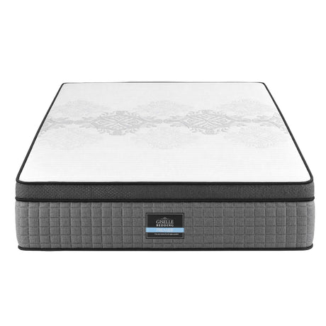 Giselle Bedding Queen Mattress 37cm 4-in-1 Adjustable Firmness Cooling Gel Memory Foam Dual-Zone Flippable for Couples