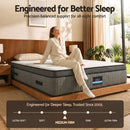 Giselle Bedding Queen Mattress 37cm 4-in-1 Adjustable Firmness Cooling Gel Memory Foam Dual-Zone Flippable for Couples