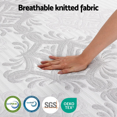Giselle Bedding Queen Mattress 37cm 4-in-1 Adjustable Firmness Cooling Gel Memory Foam Dual-Zone Flippable for Couples