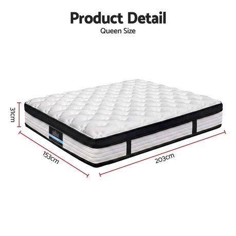 Giselle Bedding 31cm Mattress Euro Top Queen