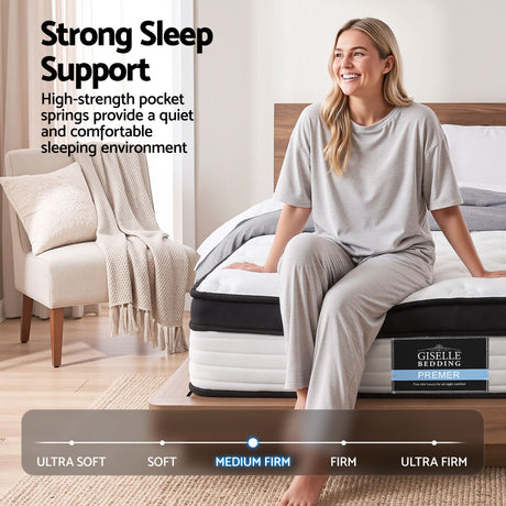 Giselle Bedding 31cm Mattress Euro Top Single