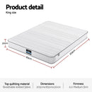 Giselle King Mattress 20cm with Reinforced Edge Support Egg-Crate Foam
