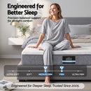 Giselle Bedding Single Mattress 23cm Pocket Spring Mattress with Adjustable Firmness Reversible Foam Layer for Medium Firm & Firm Support Motion Isolation Bedroom Bed