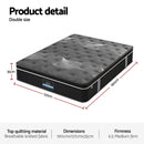 Giselle Bedding Double Mattress 35cm Euro Top with Graphene Cooling Comfort Medium Firm