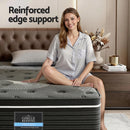 Giselle Bedding King Single Mattress 35cm Euro Top with Graphene Cooling Comfort Medium Firm