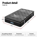 Giselle Bedding Single Mattress 35cm Euro Top with Graphene Cooling Comfort Medium Firm