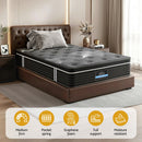Giselle Bedding Single Mattress 35cm Euro Top with Graphene Cooling Comfort Medium Firm