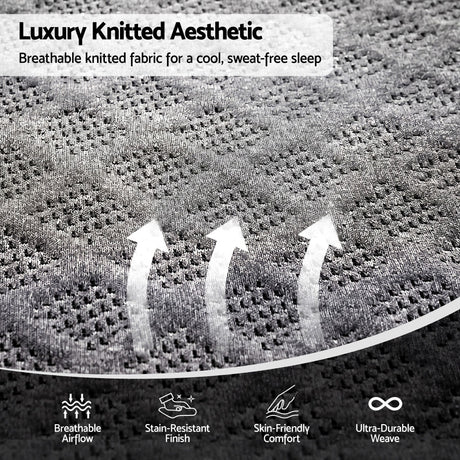 Giselle King Single Mattress 26cm Firm Pocket Spring Dual Edge Support Dark Grey
