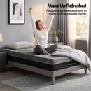 Giselle Single Mattress 26cm Firm Pocket Spring Dual Edge Support Dark Grey
