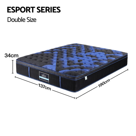Giselle 34cm Double Hybrid Mattress with Cooling Gel Memory Foam and Edge Support