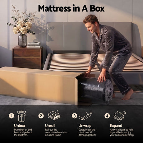 Giselle 34cm Double Hybrid Mattress with Cooling Gel Memory Foam and Edge Support