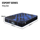 Giselle 34cm King Hybrid Mattress with Cooling Gel Memory Foam and Edge Support