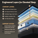 Giselle 34cm King Single Hybrid Mattress with Cooling Gel Memory Foam and Edge Support