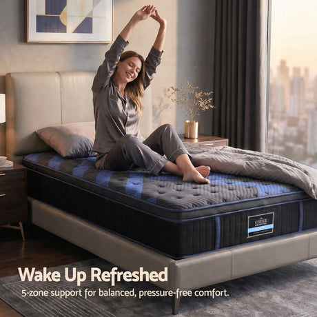 Giselle 34cm King Single Hybrid Mattress with Cooling Gel Memory Foam and Edge Support