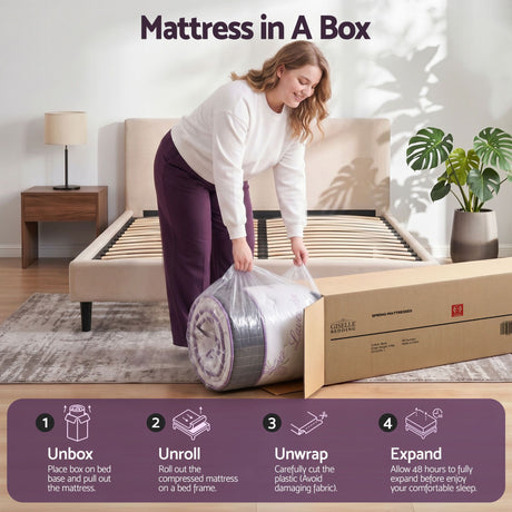 Giselle King Euro Top Mattress Firm Pocket Spring Edge Support