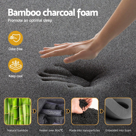 35cm Giselle Mattress Queen Bed Bamboo Pocket Firm Foam