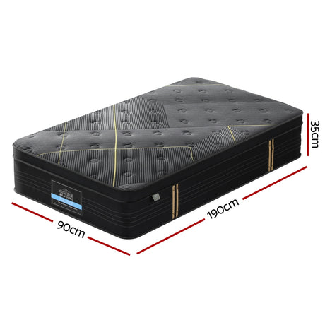 35cm Giselle Mattress Single Bed Bamboo Pocket Firm Foam
