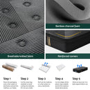 35cm Giselle Mattress Single Bed Bamboo Pocket Firm Foam