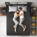 Giselle Bedding Double Mattress 34cm Euro Top with 5-Zone Pocket Spring Support Black