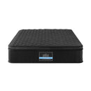 Giselle Bedding King Single Mattress 34cm Euro Top with 5-Zone Pocket Spring Support Black