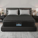 Giselle Bedding Queen Mattress 34cm Euro Top with 5-Zone Pocket Spring Support Black