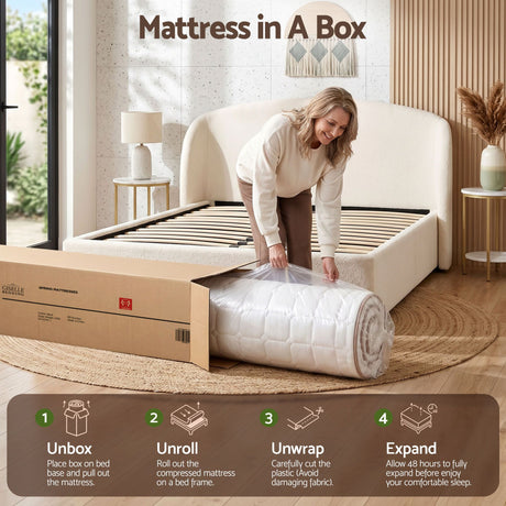 Giselle 20cm Firm Double Mattress Pocket Spring for Bedroom or Guest Room