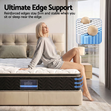 Giselle 35cm Double Mattress Firm with Copper Memory Foam and Edge Support