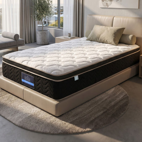 Giselle 35cm King Single Mattress Firm with Copper Memory Foam and Edge Support