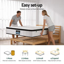 Giselle Bedding Double Mattress 30cm Pocket Spring Euro Top Medium Firm Foam