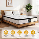 Giselle Bedding King Mattress 30cm Pocket Spring Euro Top Medium Firm Foam