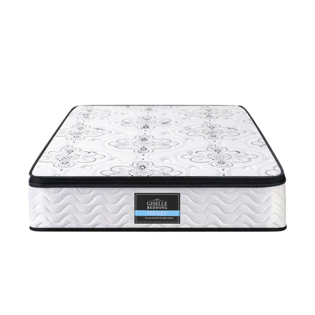 Giselle Bedding Single Mattress 30cm Pocket Spring Euro Top Medium Firm Foam