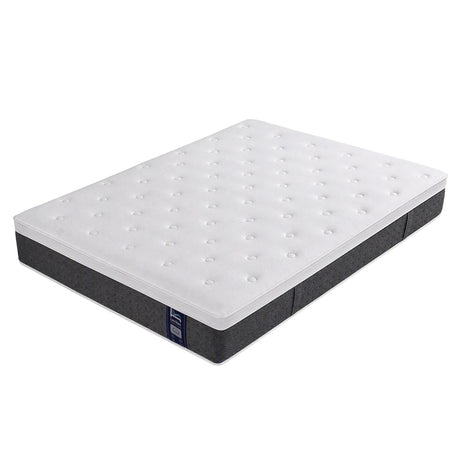 Levitex King Mattress Lumbar Support, 5-Zone Pocket Springs & 2-Row Hardened Edges for Deep Sleep, Cooling Gel Memory & Egg-Crate Foam