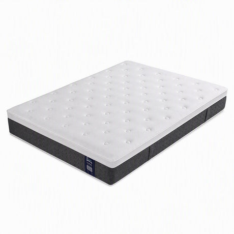 Levitex Queen Mattress Lumbar Support, 5-Zone Pocket Springs & 2-Row Hardened Edges for Deep Sleep, Cooling Gel Memory & Egg-Crate Foam